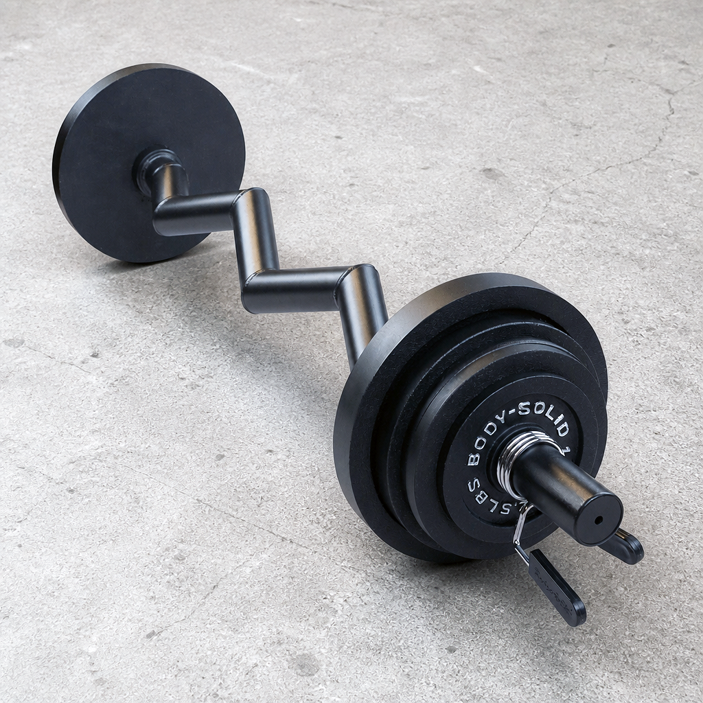 Body-Solid OB48F Oly Fat Curl Bar 48" Black, view 4