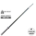 Body-Solid OB72B Oly Bar-6 feet. Black - 30mm grip -space between collars 46"