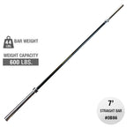 Body-Solid OB86B Oly, Bar-7 feet, Black - 30mm grip -space between collars 51.5", view 2
