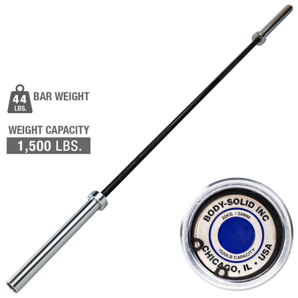 Body-Solid OB86EXT Oly Bar, 7 feet, 28mm, Chicago Extreme 44lbs, view 2