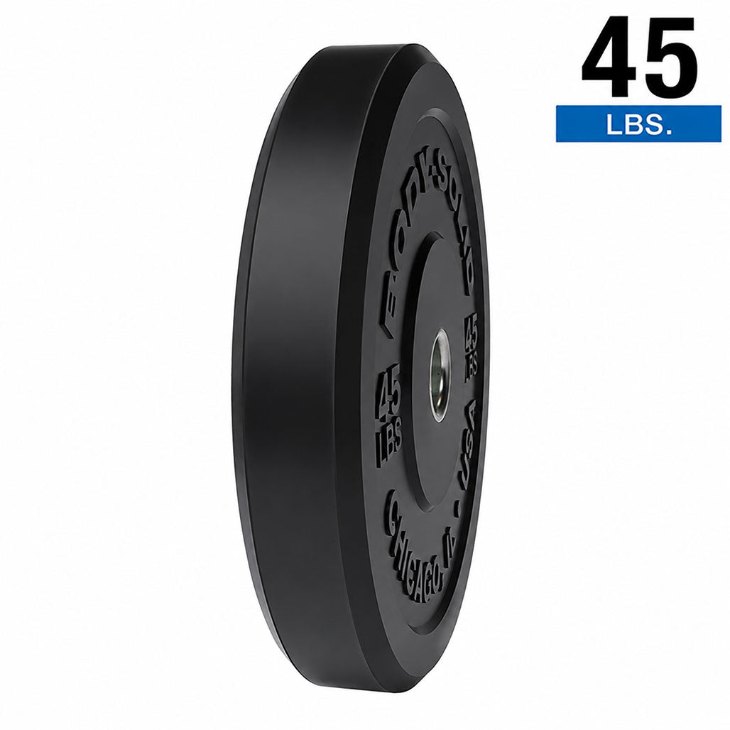 Body-Solid OBPX45 Chicago Extreme Black Bumper Plate 45 lb (Pair), view 3