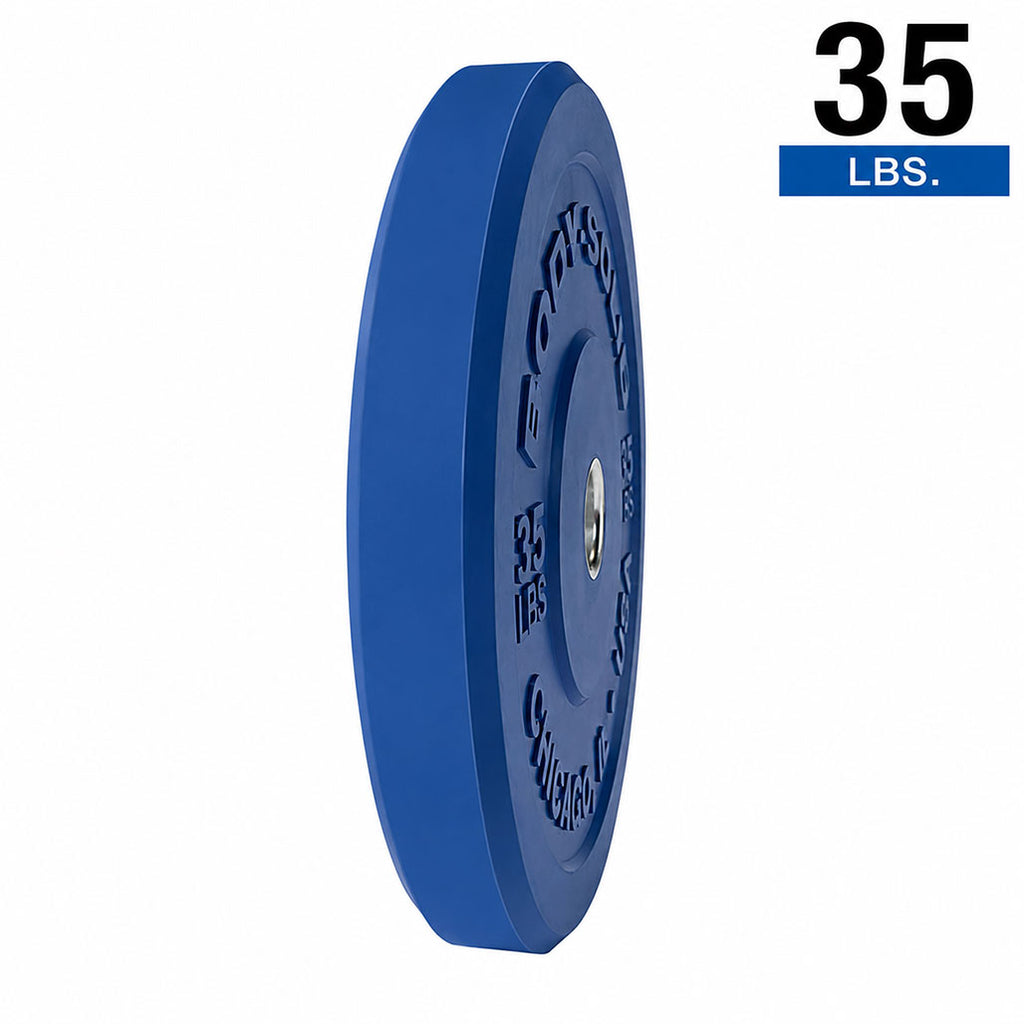 Body-Solid OBPXC35 Blue 35 lb Chicago Extreme Bumper, 17.72", Full Commercial, 3 Year Warranty, view 3