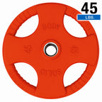 Body-Solid ORC45 Color Grip Olympic Plate Red 45 lb (Pair), view 2