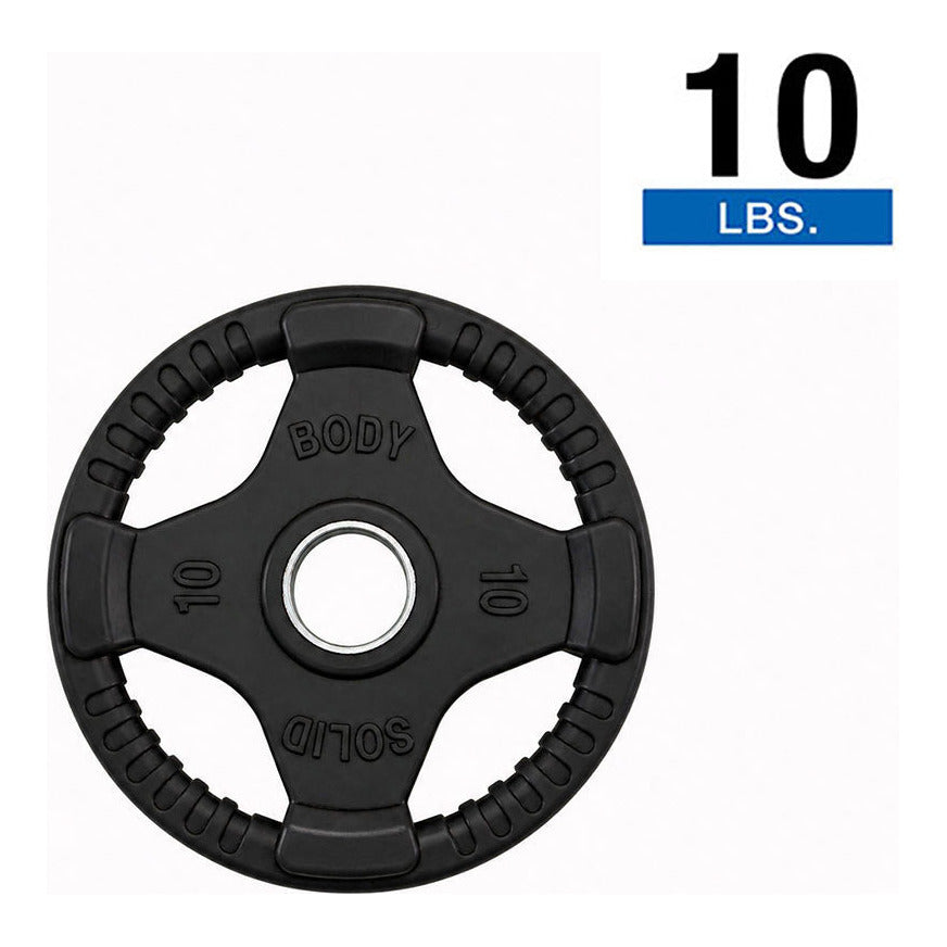 Body-Solid ORT10 Rubber Grip Plate Black 10lb, view 2