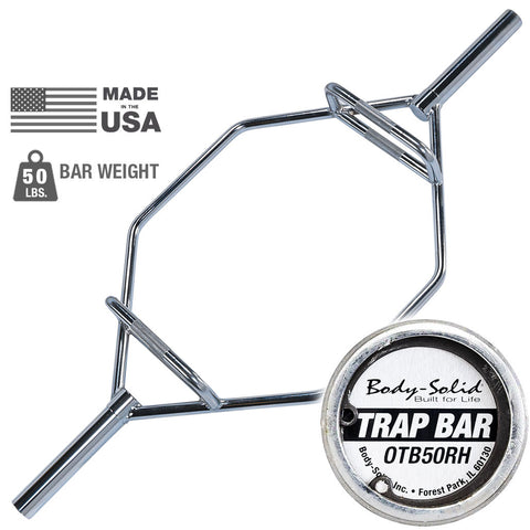 Body-Solid OTB50RH Oly Shrug Bar - Raised Handles