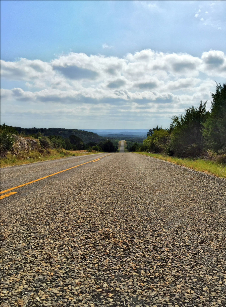 Country road through the Texas Hill Country