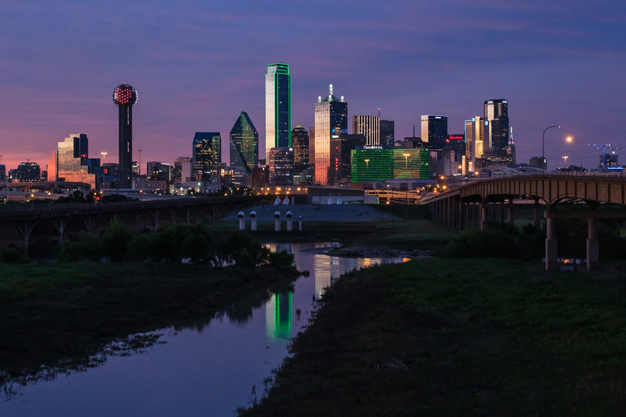 Dallas skyline at night, Texas