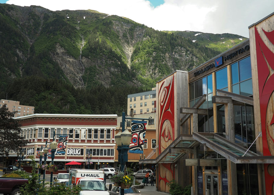 Juneau below the mountains, Southeast Alaska