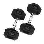 Body-Solid Rubber Hex Dumbbell Set 5-50 lb with Pro ClubLine Vertical Rack - photo 2