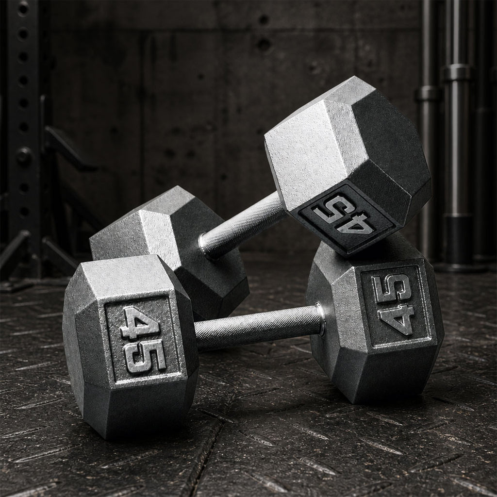 Body-Solid SDX55 Cast Hex Dumbbells 55 lb (Pair), view 2