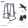 GS348B Smith machine package with SFID325B bench and 400 lb rubber grip Olympic set